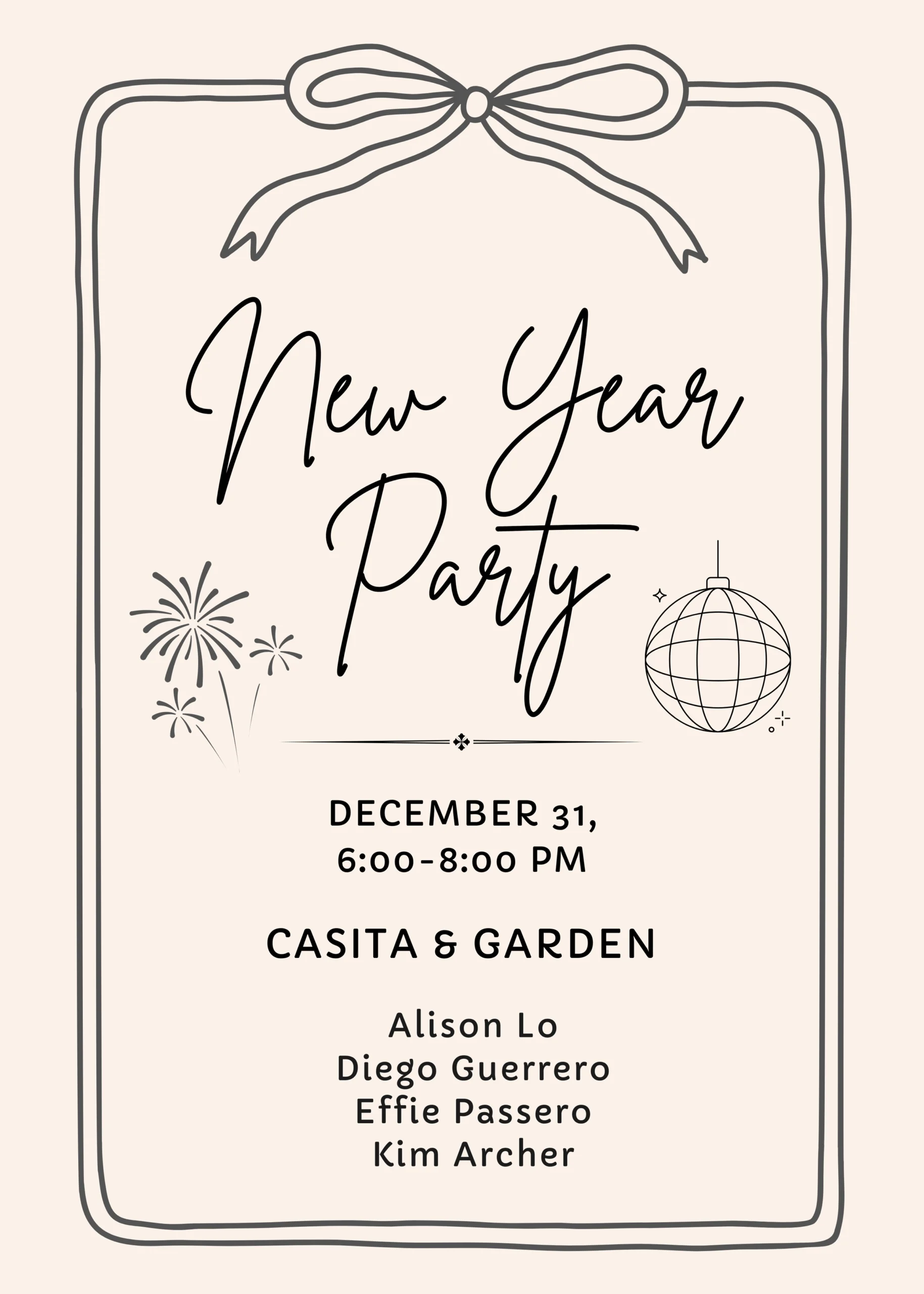 A New Year's Eve to Remember at Casita Garden: Live Music, Luxe Dinner with  Live Performances by Kim Archer, Diego Guerrero, Effie Passero - Puerto  Vallarta Calendar, image size:1829x2560